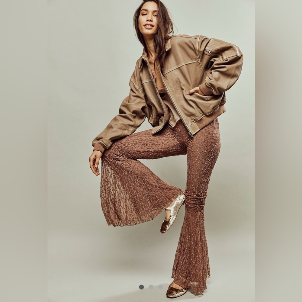 Free People Georgiana Mesh Flare Pants small